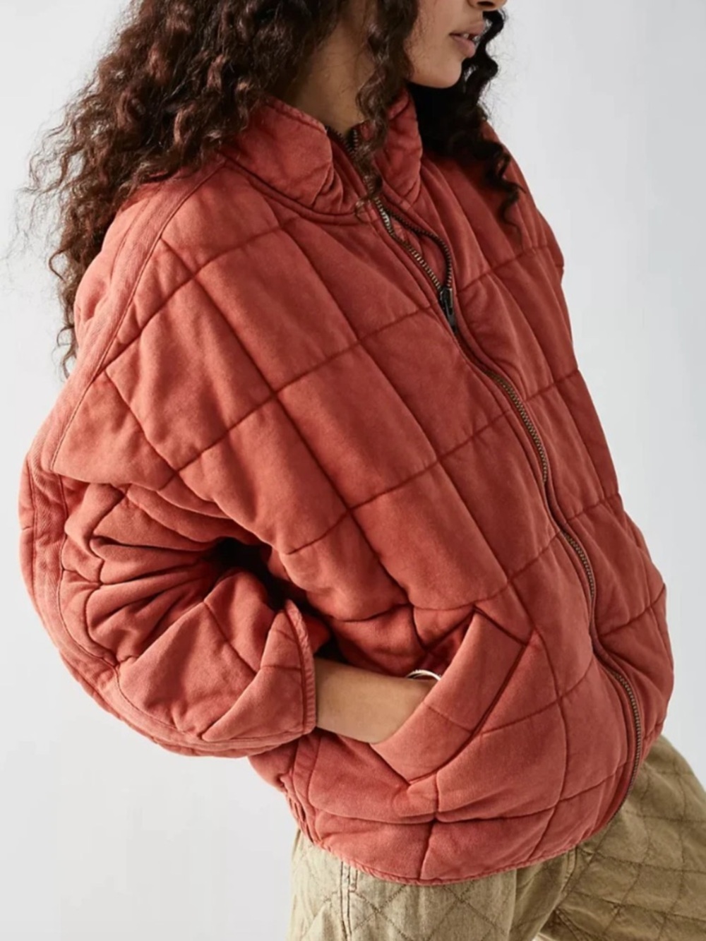 Free People Dolman Quilted Knit Jacket